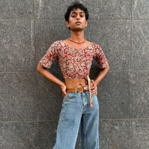 Madhurya Kalamkari Wrap Around Top