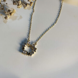 Gold Radiant Halo Pendant