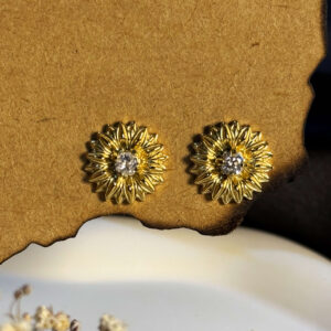 Golden Sunflower Studs