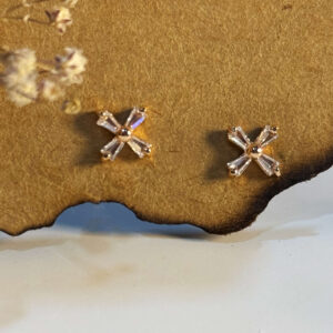 Crystal Edge Rosegold Studs